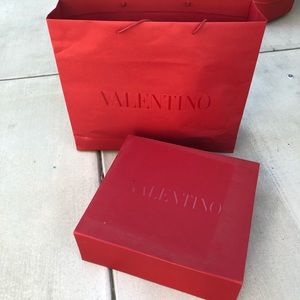 Large Valentino gift box and bag (empty)